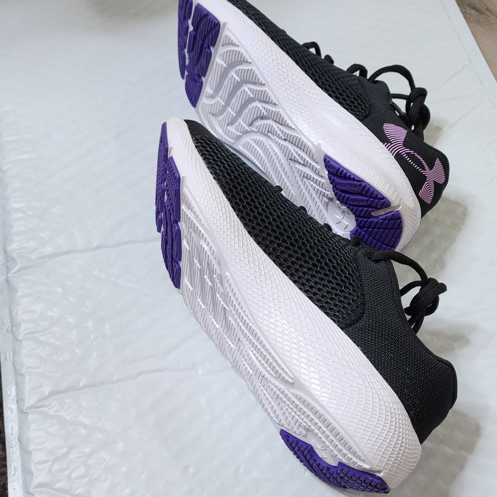 Under Armour Charged Pursuit 3 Black Pink Womens Running‎ Shoes Sneakers 4.5 - Picture 4 of 4